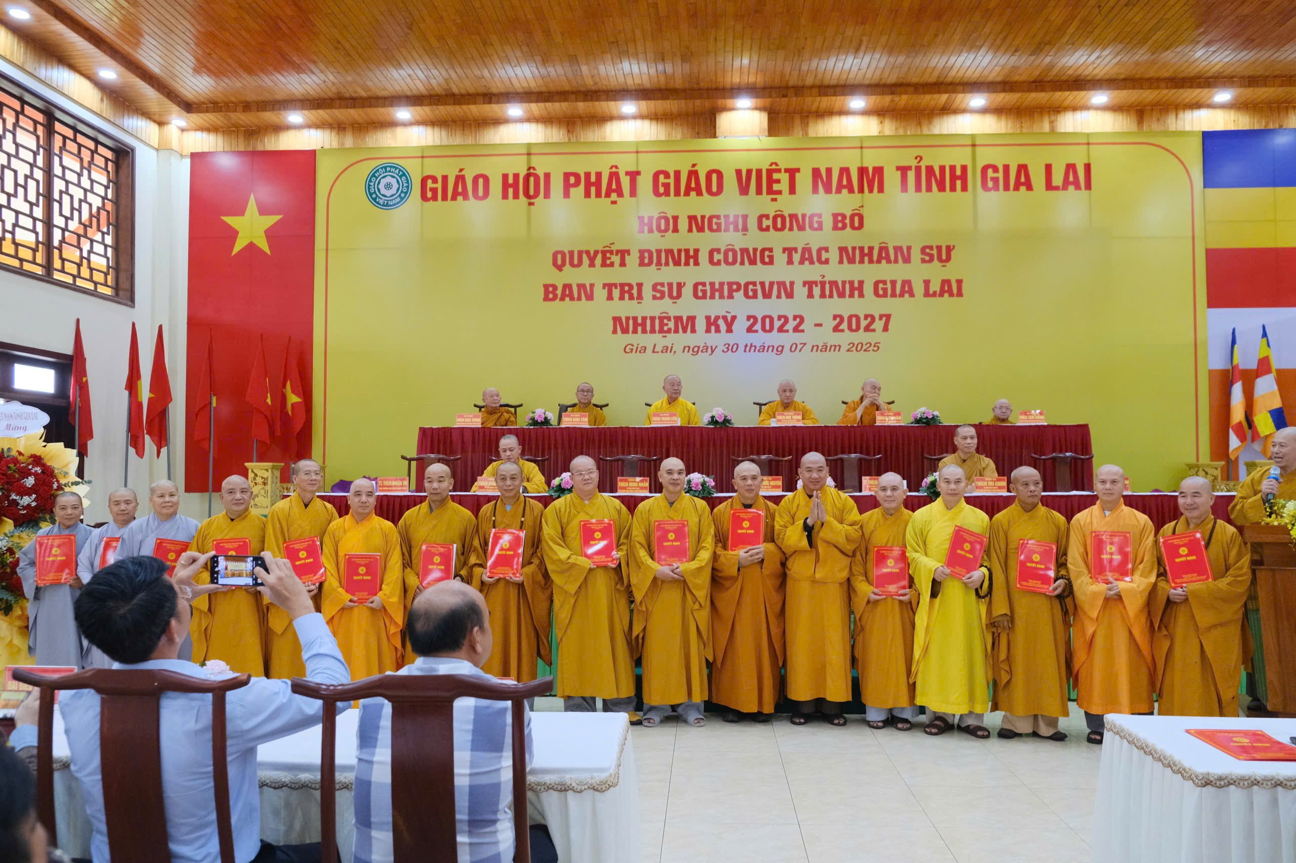 Hội nghị công bố quyết định công tác nhân sự Ban Trị sự GHPGVN tỉnh Gia Lai nhiệm kỳ 2022-2027